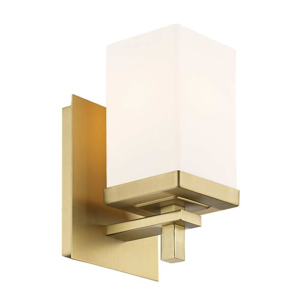 Maddox Brushed Champagne Bronze with Opal Glass One-Light Wall Sconce, image 5